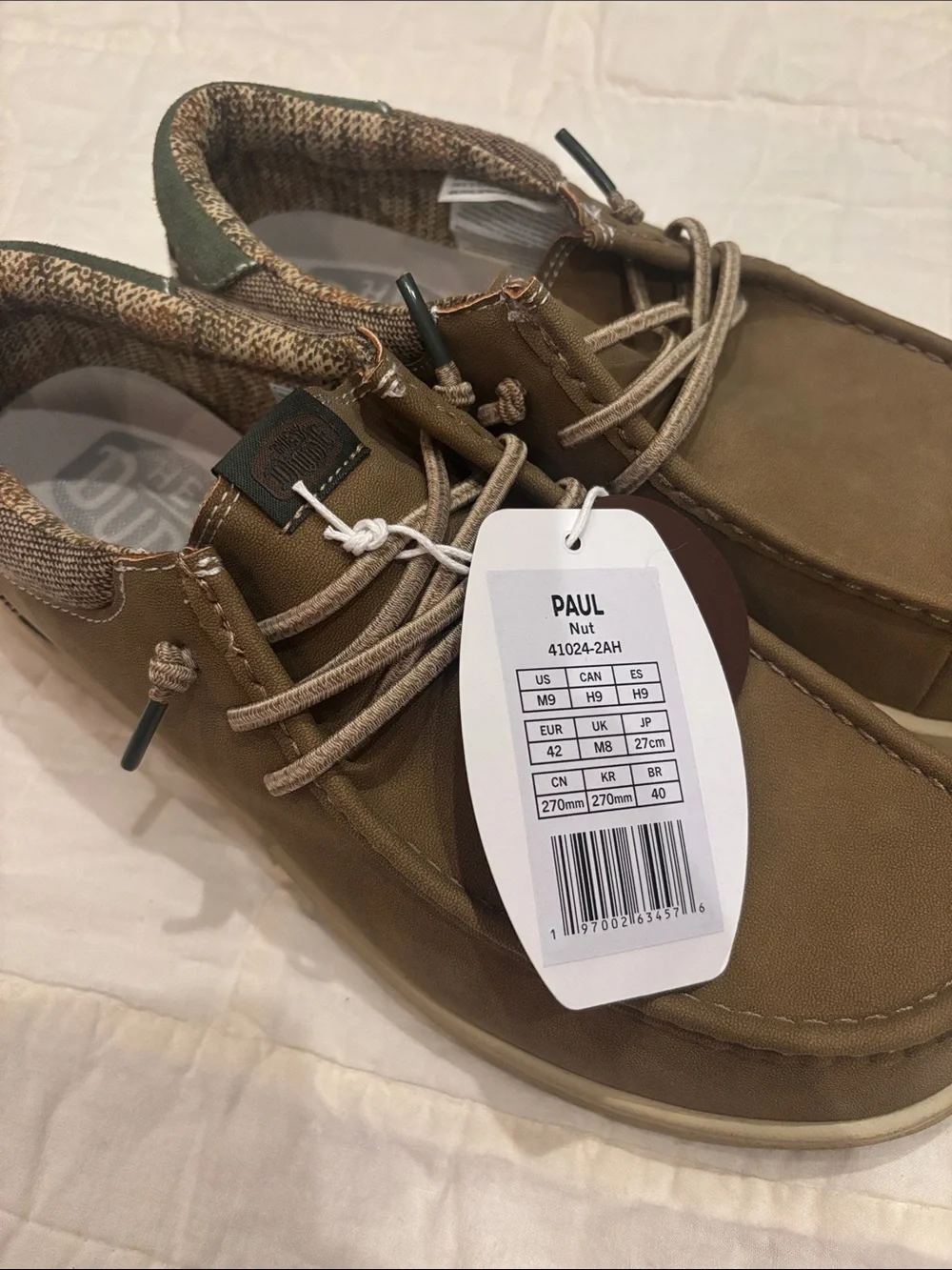 Men’s HeyDude Brown, Paul Style Brand New